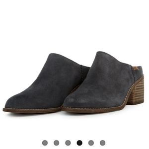 Tom's Leila grey suede mules size 9